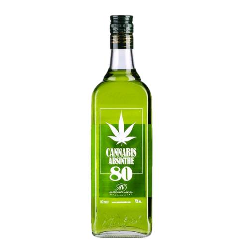 Absinthe with the flavour of cannabis is a high proof hemp flavored absenta.