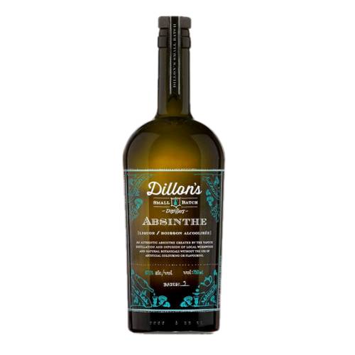 Dillons Absinthe an authentic Absinthe created by the vapour distillation and infusion of local wormwood and natural botanicals without the use of artificial colouring or flavouring.