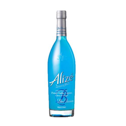Alize Bleu Liqueur alize bleu combines passion fruit cherry ginger and other exotic fruit juices.