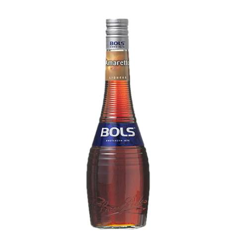 Bols Amaretto is a gold brown liqueur with a sweet almond aroma and nutty caramel flavor.