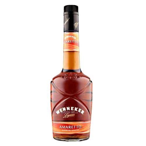 Almond Liqueur Wenneker wenneker almond liqueur made rich in almond flavour and with a pleasant bitter aftertaste and brown in color.
