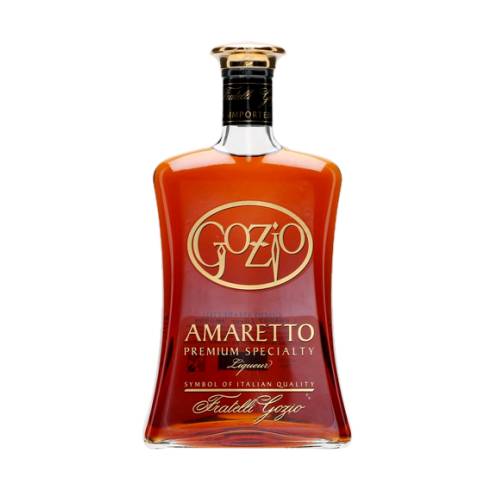 Gozio Amaretto Liqueur has a lovely rich caramel colour and sweet nutty nose.