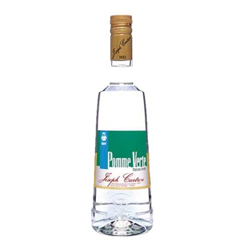 Joseph Cartron Pomme Verte creates their Pomme Verte Liqueur by using both dranny smith and golden delicious apples blending the lip-smacking acidity of the former and sweet.