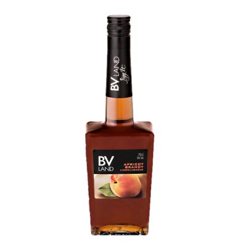BVLand apricot liqueur is a dark amber liqueur with sweet apricot taste.