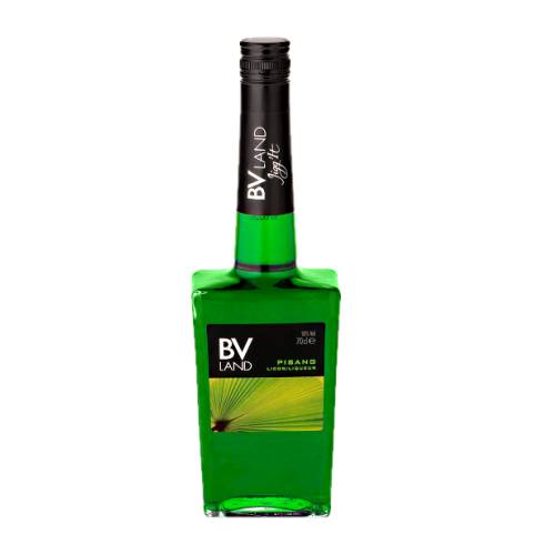 BVLand green banana liqueur with sweet flavour in contrast to the dryness and resin of the green banana leaving a balanced note of bitterness with marked sweetness and green liqueur.