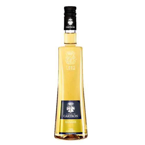 Joseph Cartron banane liqueur an intense yellow colour and very rich and unique taste and flavour of the fruit in this unctuous liqueur with an exceptional persistence in mouth.