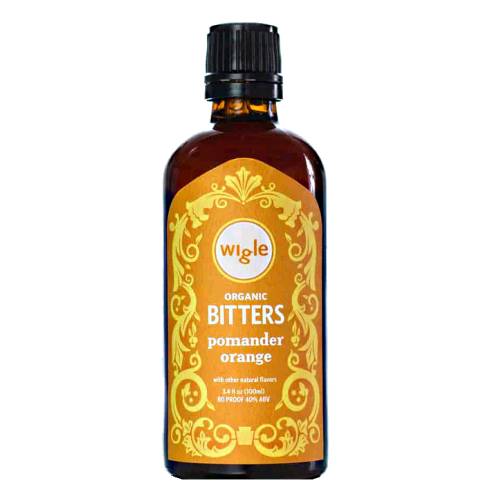 Wigle Pomander orange bitters is distilled wheat infused with orange peel cloves gentian root cardamom and coriander.