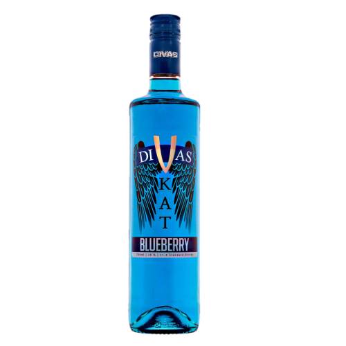 Divas VKAT blueberry is a deep blue liqueur is light on the palate and boasts a full on blueberry flavor.