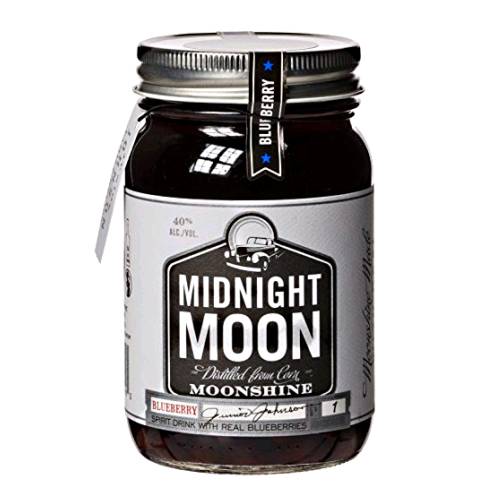 Midnight Moon moonshine blueberry liqueur is hand filled with delicious blueberries so the flavour and colour infuses spirit ages the flavour intensifies for a sweetness.