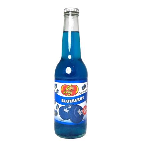 Blueberry soda flavoured with blueberries and mixed with carbonated water and comes in a bright blue color.