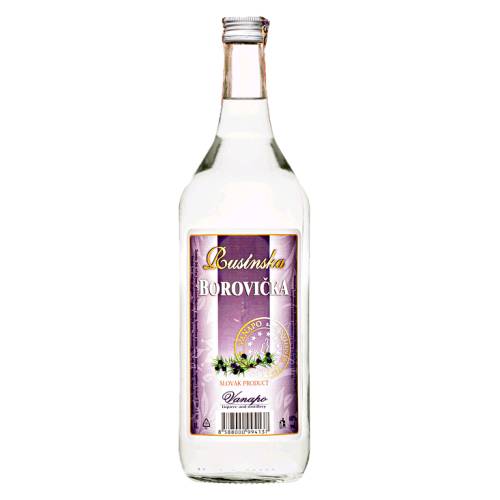 Rusinska borovicka made from pine tree is made up of fine alcohol natural pine distillate and quality demineralized water from montenegros footel in the Ondavska Highlands also known as Juniper brandy.