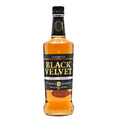 Black Velvet Bourbon is a rye grains corn and crystal clear waters.
