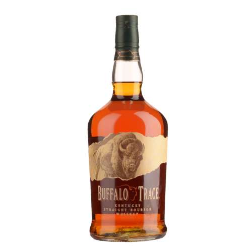 Buffalo Trace bourbon is a deep amber whiskey that has a complex aroma of vanilla mint and molasses and has been making bourbon whiskey for over 220 years through prohibition and two world wars.
