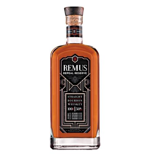 Remus Repeal Reserve Straight Bourbon Whiskey boasts buttery toffee and honeyed smoothness leading to a bold spiciness and a finish with notes of raisin fig and toffee.