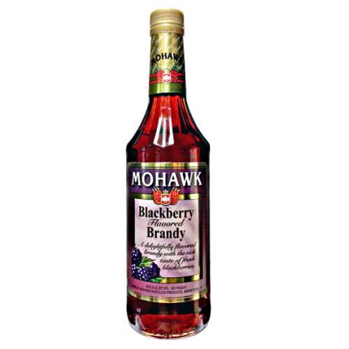 Mohawk blackberry brandy are made from fermented fruit juice and premium brandy and are aged in oak until flavors and deep colors come to light.