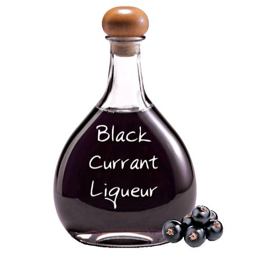 Brandy flavoured and made with blackcurrant.