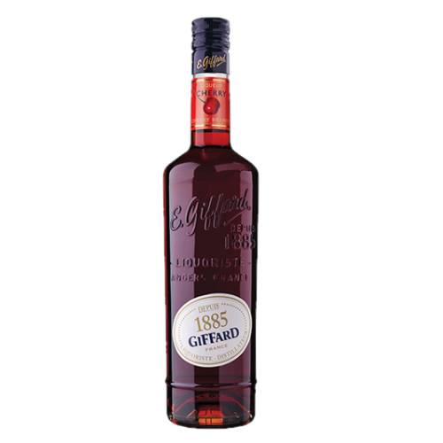 Giffard cherry brandy traditional liqueur is made from maceration of two varieties of cherries as well as raspberry infusion.