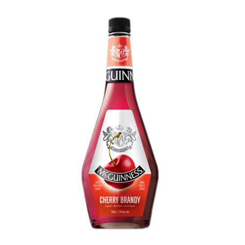 McGuinness Cherry Brandy is a blend of brandy and subtle cherry and red in color.