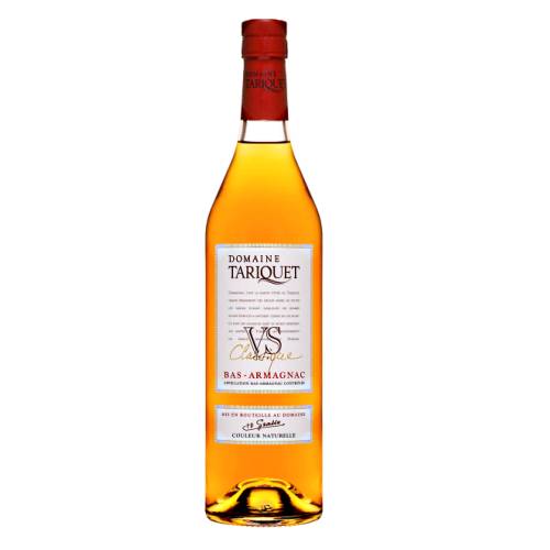 Domaine Tariquet VS grape armagnac brandy is smooth and silky with its dried fruit and caramel aromas combined with spicy flavours and a fruit filled finish.