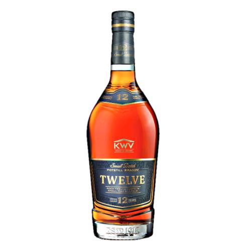 KWV 12 year Brandy is a golden liquid conjures fruit honey and oak flavours to deliver a well balanced brandy with a long.