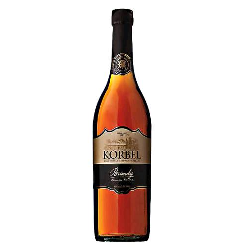 Korbel brandy made in small batches then aged to perfection in premium oak barrels and fire charred and mellowed to achieve a golden amber color rich butterscotch and extra smooth taste.