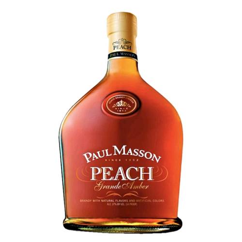 Paul Masson peach brandy has the flavor of fresh juicy peaches.