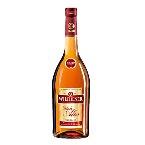 Wilthener Feiner brandy careful marriage of distillates and the long storage in Limousin oak barrels guarantee the high quality of this brandy in VSOP quality.