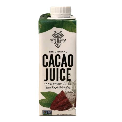 Cacao Juice is made from the ripe fruit pulp into a light color juice.