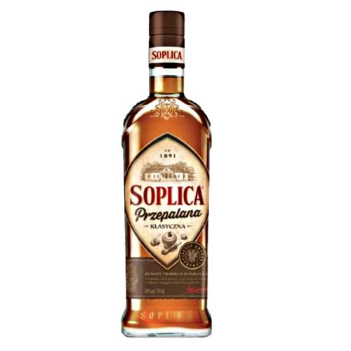 Soplica caramel liqueur has a unique taste of burnt and delicious delicate caramel aroma with a warm brown color.