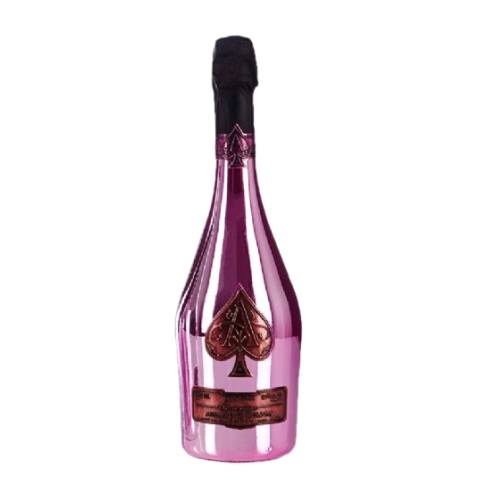 Rose Armand de Brignac champagne is a sparkling wine.