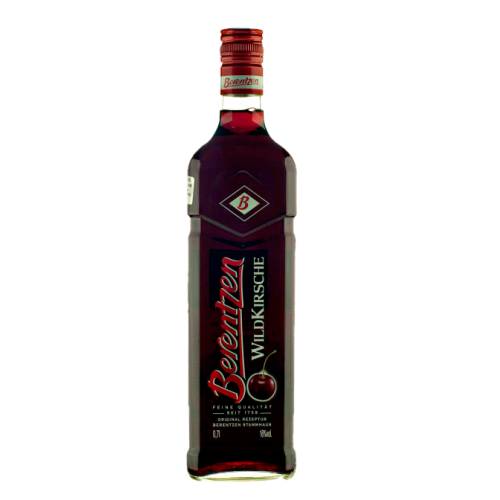 Berentzen cherry liqueur is a sweeter version of the style at a relatively low alcohol content and bright red color.