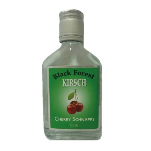 Black Forest cherry schnapps is a clear colorless spirit with a rich tast of bitter cherries and full cherry scent.