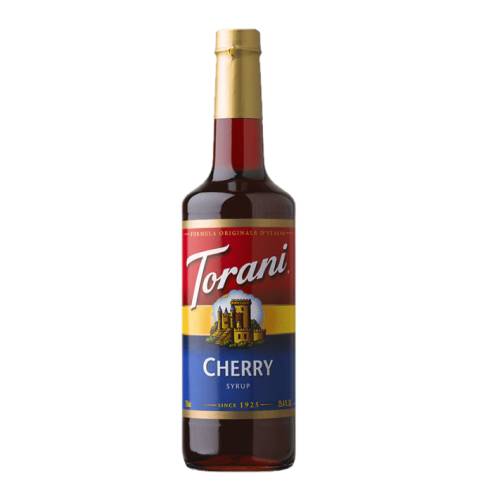 Torani Cherry Syrup made from summer cherry balanced between sweet and tart.