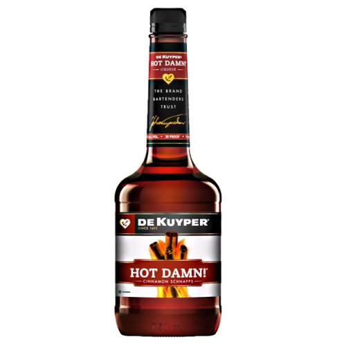Cinnamon Schnapps Hot Damn hot damn is a red cinnamon schnapps made by dekuyper is available in 80 and 100 proof 40 and 50 percent abv.
