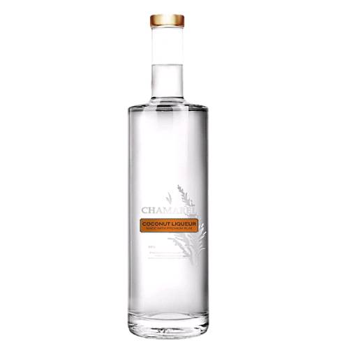 Coconut Liqueur Chamarel chamarel rum liqueur coconut is a perfect blend of rum made with pure sugarcane juice and natural coconut extract then slow and gradual blending for a period of three months.