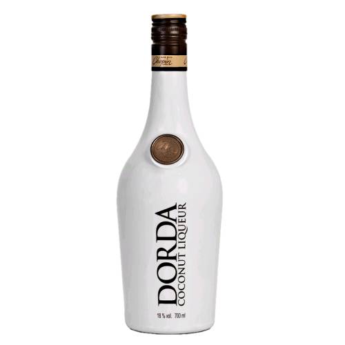 Dorda coconut liqueur is made with chopin rye natural coconut flakes milk and sugar.