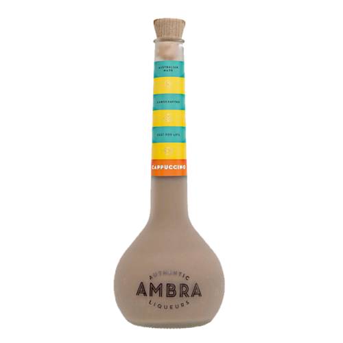 Ambra Cappuccino Coffee Liqueur we have handcrafted this small batch liqueur in Australia with freshly roasted coffee beans.