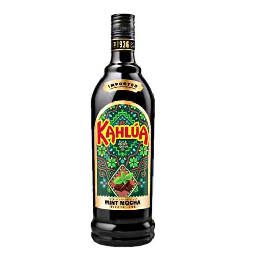 Kahlua mint mocha coffee liqueur with rich and decadent taste palette of cool peppermint smooth dark chocolate and a hint of coffee and caramel.