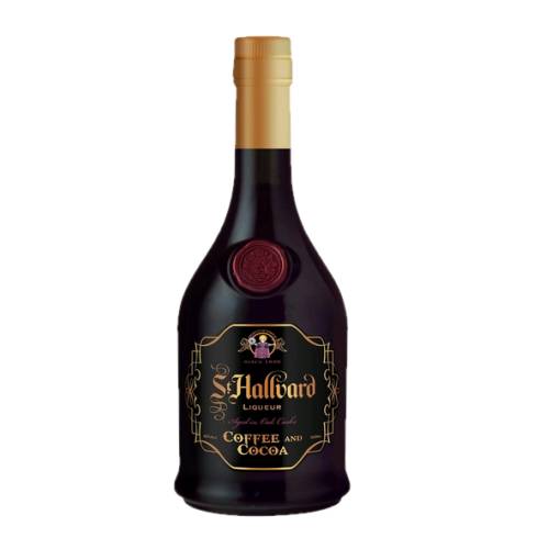 St Hallvard Coffee Liqueur is a flavour combination of cocoa and coffee that melts on your tounge and ingredients are water alcohol cocoa liquer from cask coffee sugar.