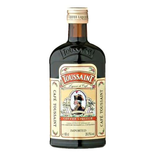 Toussaint coffee liqueur is a coffee flavoured liqueur prepared with a rum base that originated in Hait commemorating the revolutionary hero Toussaint Louverture.