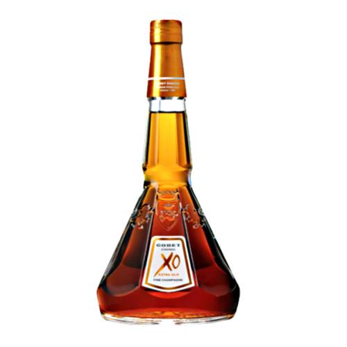 Godet XO Cognac with powerful nose blend of fresh floral aromas that lead to cinnamon and spices.