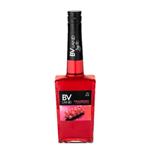 BVLand cranberry liqueur with strong acid balanced with pleasant bitter and sweet flavour with a bright red color.