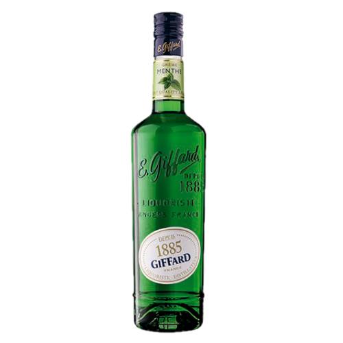 Giffard Green Creme de Menthe made from peppermint essential oils.
