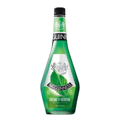 McGuinness green creme de menthe with peppermint flavoured and wintermint green in color.