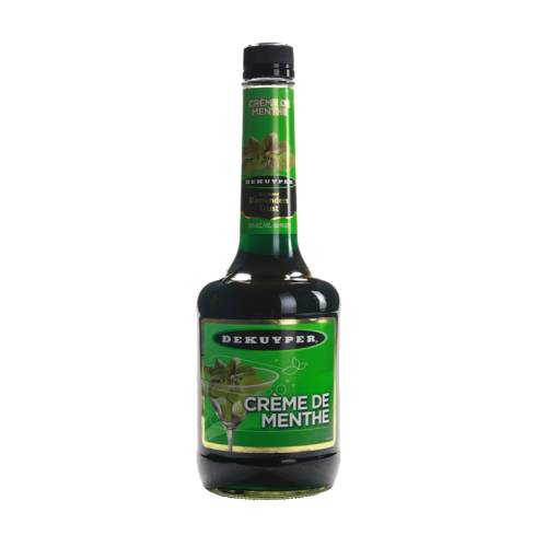 Creme de Menthe Green creme de menthe is green in color and sweet mint flavoured alcoholic beverage. its flavor primarily derives from corsican mint or peppermint.