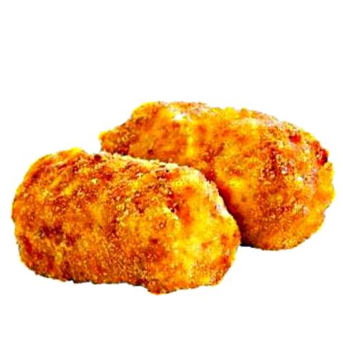 Croquette Crab crab croquette is made by cooking clean crab meat and a starch then fried in breadcrumbs.