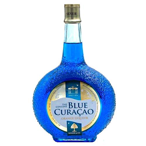 Curacao Blue Senior Co senior and co curacao blue is still made of the peels of the laraha orange