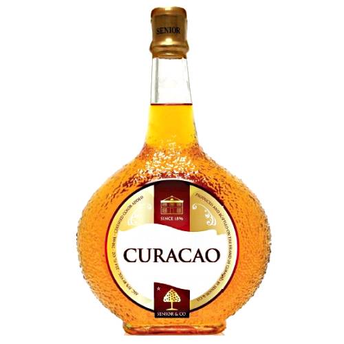 Curacao is a liqueur flavoured with the citrus peel of the Laraha fruit grown on the island of Curacao.