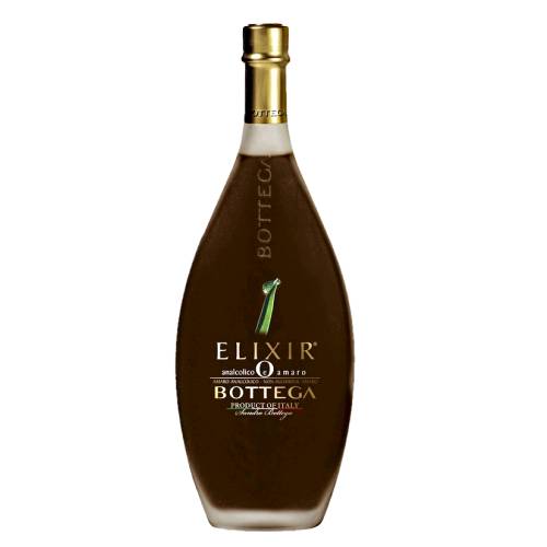 Elixir Zero Bottega Non Alcoholic elixir bottega is a non alcoholic bitter after dinner digestif making it the perfect choice for teetotallers and all those who for any reason choose to be cautious in their consumption of alcohol.