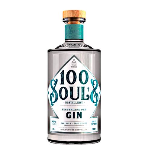 100 Souls Hinterland gin is smooth sweet citrus with a spice nuance with lemon myrtle and lemon thyme harmonises the sichuan spice and sweetness of mandarin.